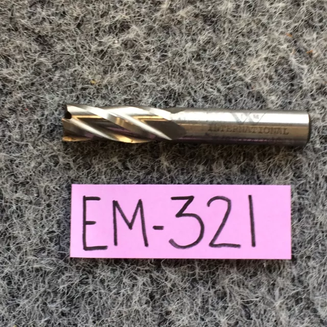 International 5/8" DIA HSS End Mill 405-20-16 CNC Bit 4 Flute  Lathe Machinist