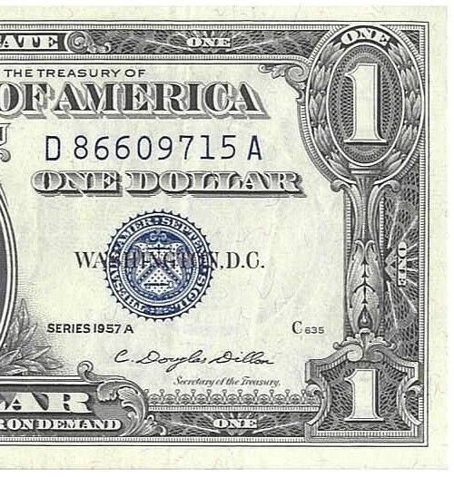 Series 1957A ~ $1.00~ One Dollar Silver Certificate w/ Multiple Errors