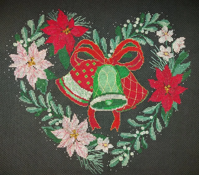 Weihnachten Weihnachtsstern Christmas - Stickbild - Kreuzstich - Handarbeit