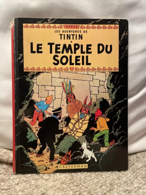 Ancien Album BD Tintin Le Temple Du Soleil casterman herge