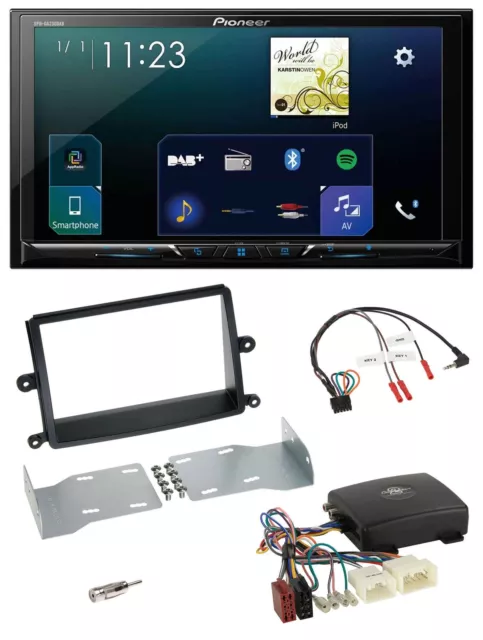 Pioneer Lenkrad Bluetooth USB 2DIN DAB Autoradio für Mitsubishi L200 08-15 Kit