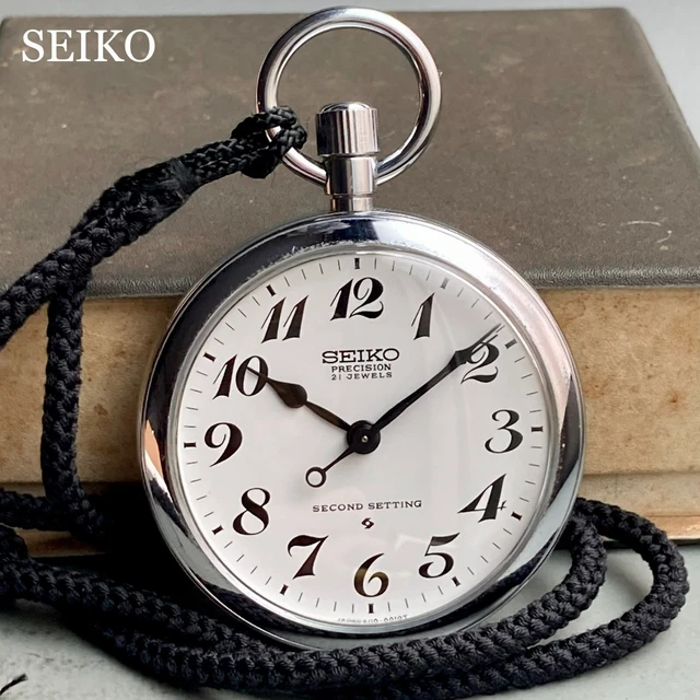 SEIKO VINTAGE POCKET watch Railroad 1972 manual mechanical 21 jewels