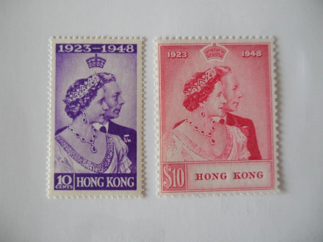 Hong Kong 1948 Royal Silver Wedding SG 171-2 in very fresh  U/M