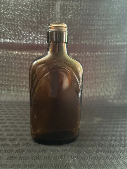 Amber Glass Federal Law Forbids Sale Or Re-use of This Bottle - One Pint - Flask