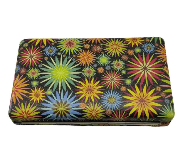 Alicia Klein Hard Case Wallet Clutch Purse Women Multicolor Floral