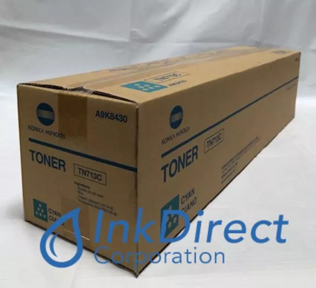 Genuine Konica Minolta A9K8430 TN-713C TN713C  Toner Cartridge Cyan BizHub C659