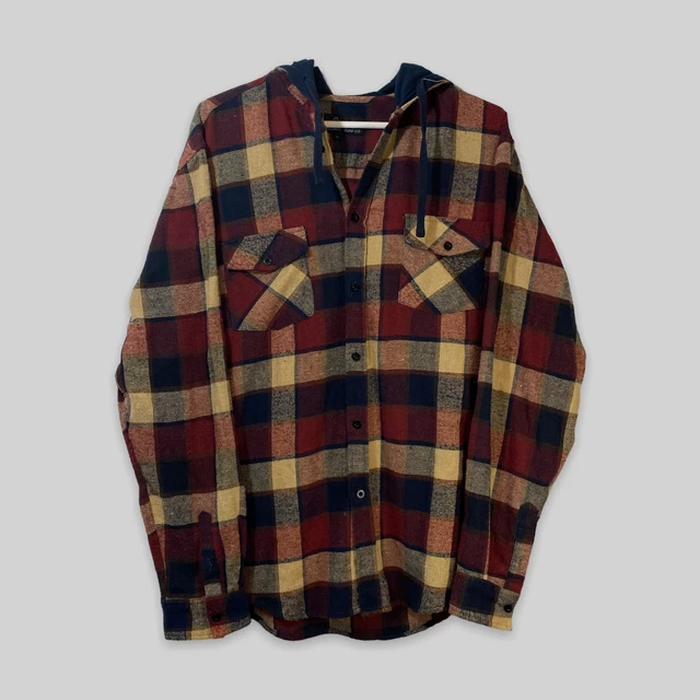 Molokai Surf Co. Flannel Hooded Plaid Men’s Size Large