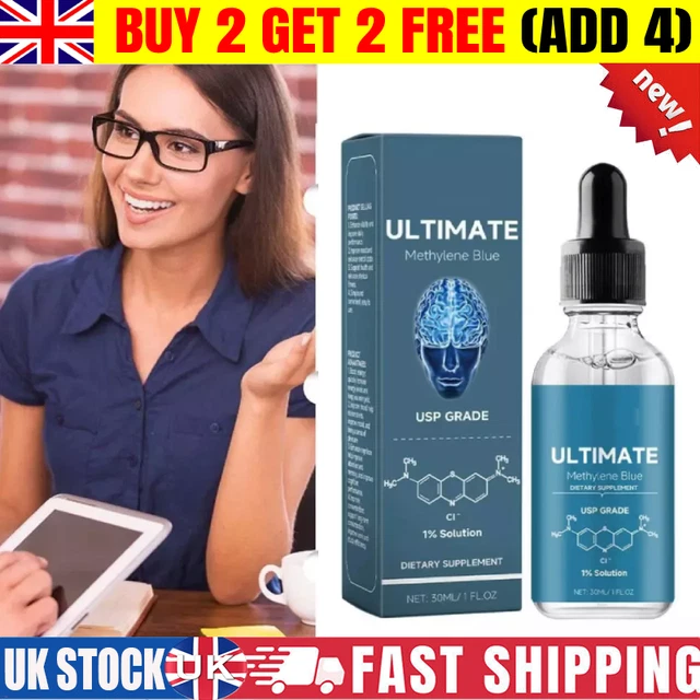 Bleu De Méthylène 1% Haute Pureté - Flacon De 30ml - Soutien Immunitaire & Santé (Nouveau)