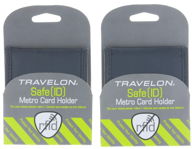 Travelon Wallet Safe ID Metro Card Holder RFID Shielding Blocker Lot of 2