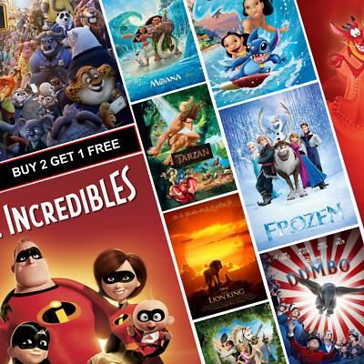 Più grande classico D'ANIMAZIONE Film Locandina Animazione A4 A3 HD Prints ART CARTONI ANIMATI 