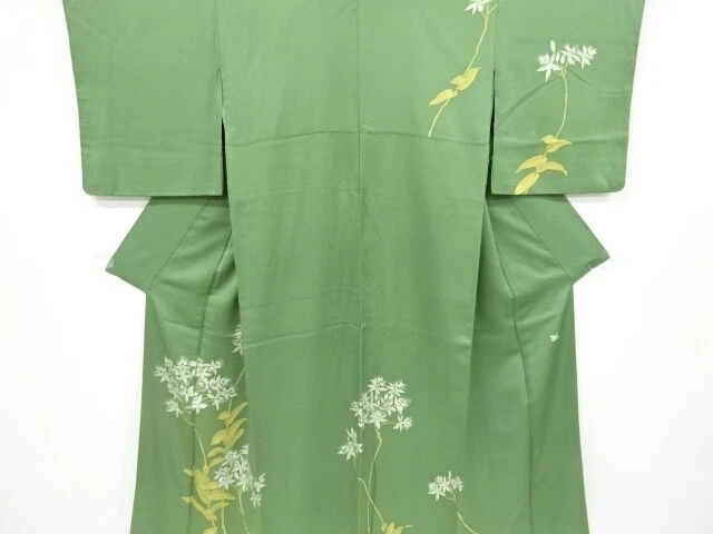 5344574: Japanese Kimono / Vintage Homongi / Floral Plants / Artist Work