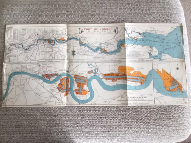 Porto di Londra - Mappa del Tamigi + pianta dei moli