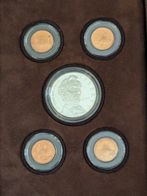 2009 Lincoln Coin & Chronicles Set, Five Coins, US Mint OG PKG AND COA