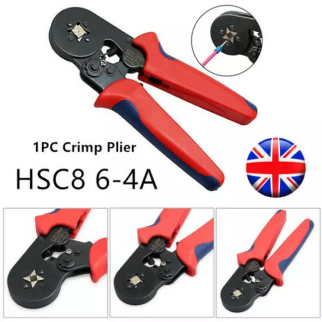 Ratchet Ferrule Crimper Plier Crimping Tool Cable Wire Electrical Terminals Kit 2