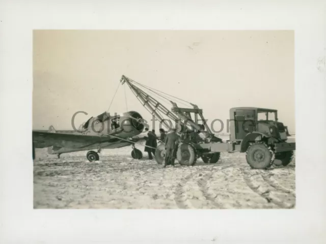 WW2 RCAF Wrecked Aircraft Recovery Yarmouth Airfield Nova Scotia 3.75 x 2.75