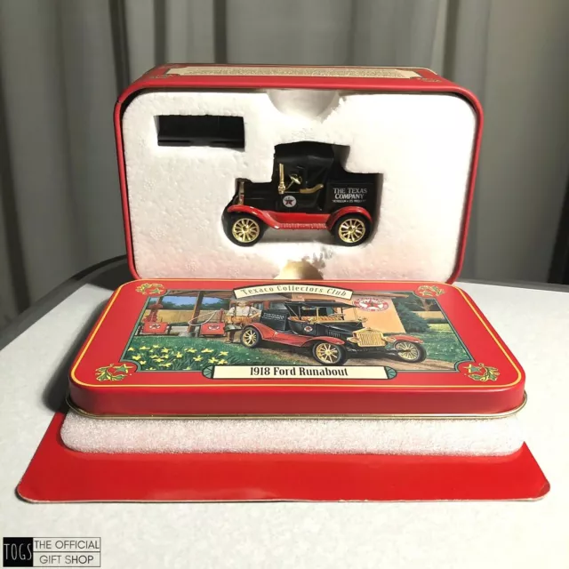 Texaco Collectors Club 1918 Ford Roundabout Die Cast Metal Replica Toy Tin NEW 3