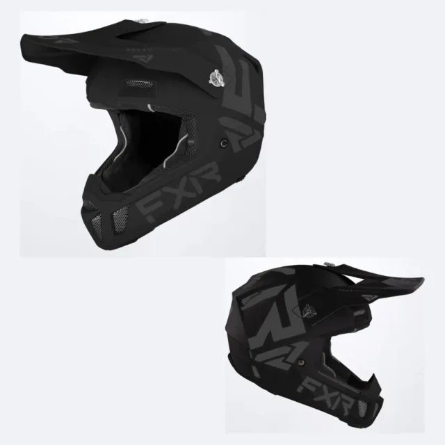 FXR Racing Clutch CX Mens Snowmobile Black Ops Helmet-Medium