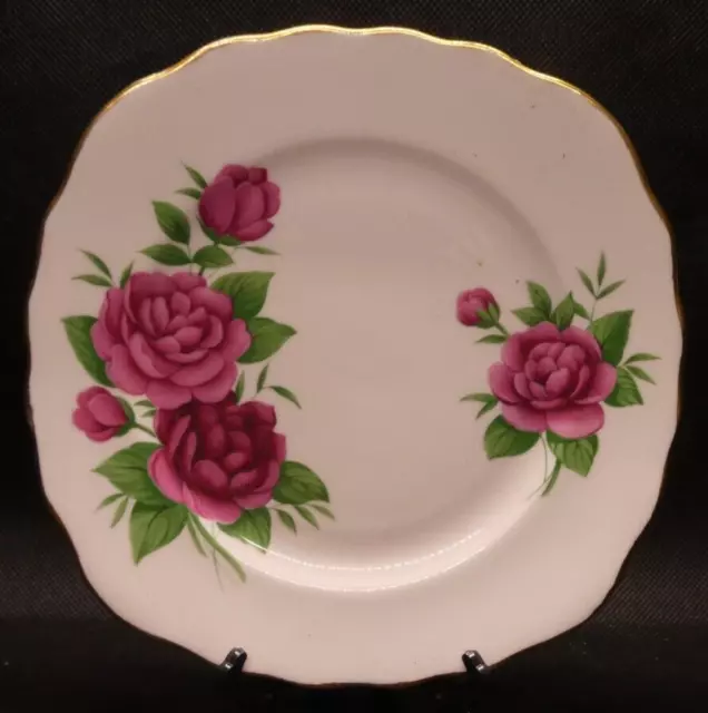 Royal Vale Bone China England Trio with Pink Flowers 2