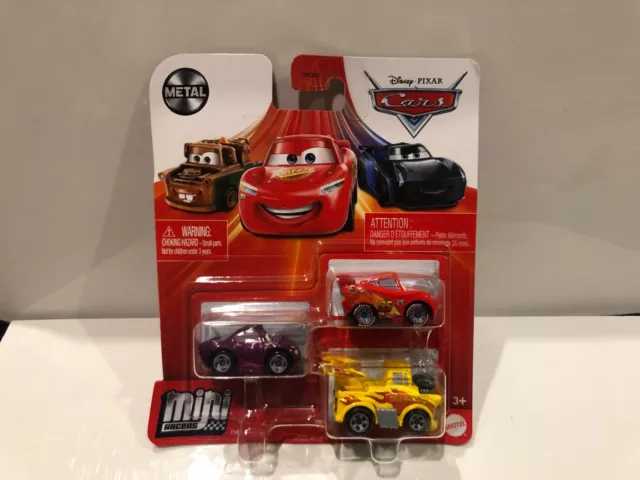 Disney Pixar Cars 3 PACK HOLLEY SHIFTWELL FUNNY HOT ROD MATER MINI RACERS TOKYO