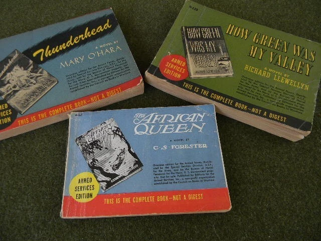 3 WW II Armed Services PBs: African Queen, Thunderhead, How Green Was My Valley
