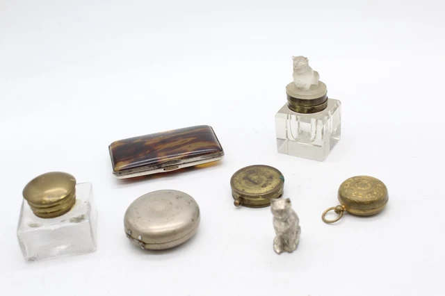 T x7 Antique Collection Lot Inc. Faux Tortoiseshell, Sovereign Holder etc