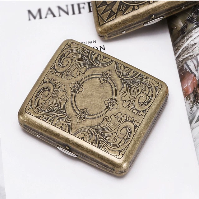 stains Convenient Classic Cigare tte case Vintage brass metal Men and women