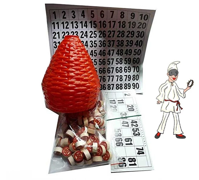 24 Cartelle Per Tombola Napoletana - Assortite, Colorate E Numerate - Accessori Per Gioco Da Tavolo, Regalo Di Natale, Per Feste In Famiglia
