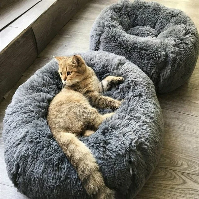 Pet Bed Mat Dog Cat Warm Soft Large Cushion Puppy House Pad Cozy Round Cotton Us
