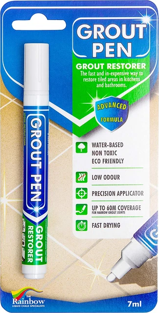 Stylo Blanchisseur De Joint - Blanc - Pour Sublimer Le Carrelage – Pointe 5 Mm