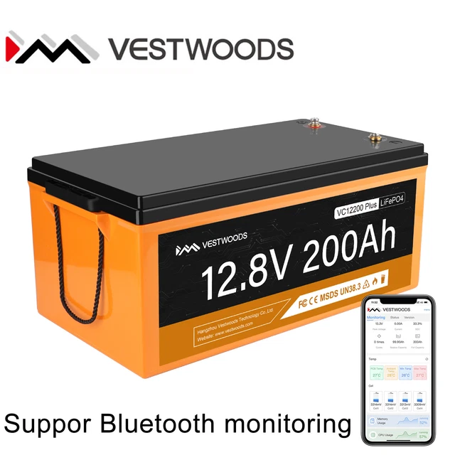 12V 200Ah Lithium Low Temp Battery Deep Cycle LiFePO4 for Solar RV Home Marine
