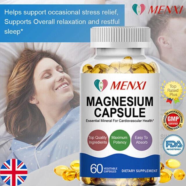 Glycinate De Magnésium 500mg AIRBOY - 30/60/120 Capsules, Pour Sommeil Et Système Nerveux, Neuf