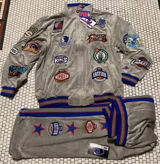 RARE Vintage 90s NBA Teams Logo Velour Jacket Size 3XL Unique Sports  Generation