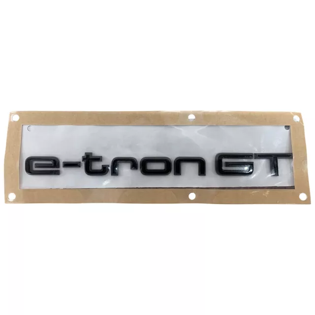 Original Audi E-Tron Gt Black Edition Lettering Emblem Logo Black