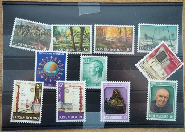 1982 Luxemburg; 50 komplette Jahrgänge, postfrisch/MNH, MiNr 1046/1067, ME 850,- 2