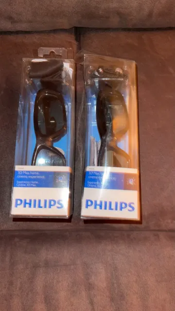 2 x Philips PTA508/00 3D Brillen Aktiv zwei Spieler Modus.
