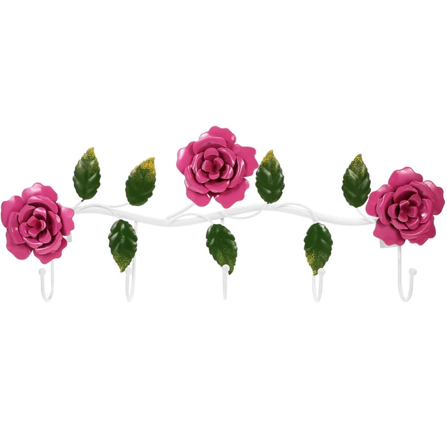 Llaves montadas en pared ganchos estante en forma de flor ganchos colgantes ganchos para el hogar ganchos para baño