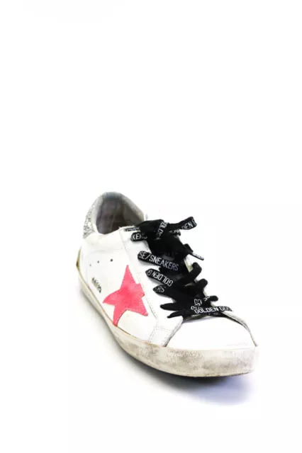 Golden Goose Deluxe Brand Womens Leather Distressed Sneakers White Size 40 10