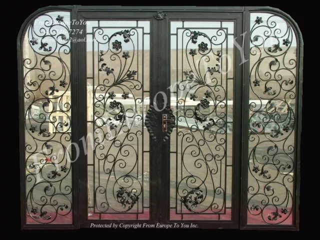 Victorian Style Wrought Iron Entry Door - #59E