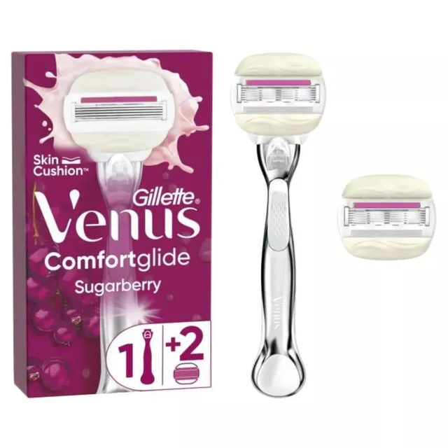 Gillette Venus ComfortGlide Sugarberry 5 Lames Rasoir +2 Recharges SkinCushion