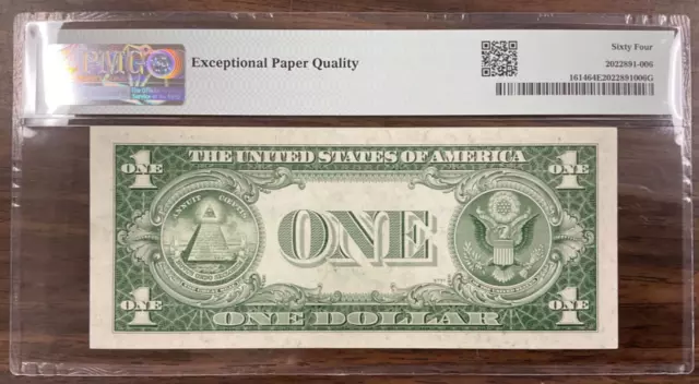 1935E  $1 Silver Certificate Fr#1614 (NG Block) PMG 64 Choice Uncirculated EPQ 2