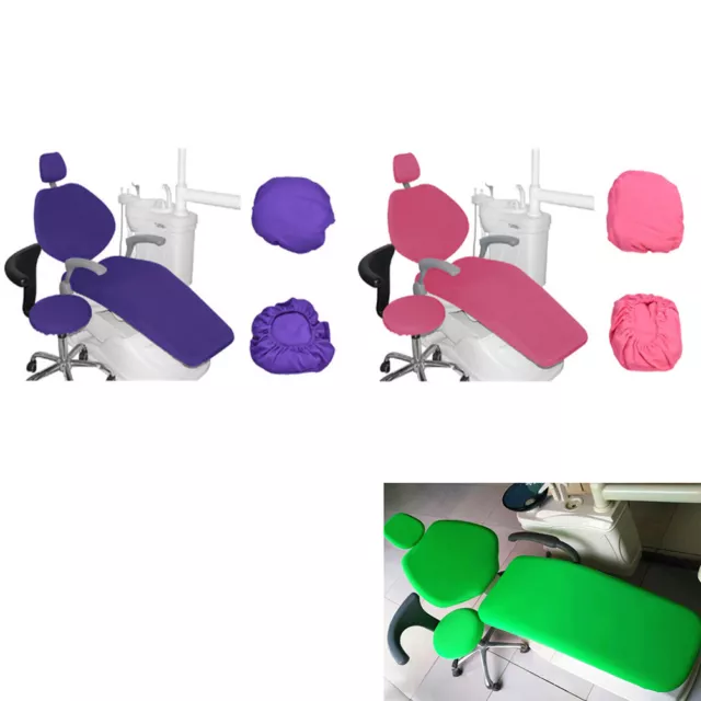 Dental Unit Chair Cover Pu Dentist Chair Stool Seat Cover Waterproof 1Set UK:bj 3