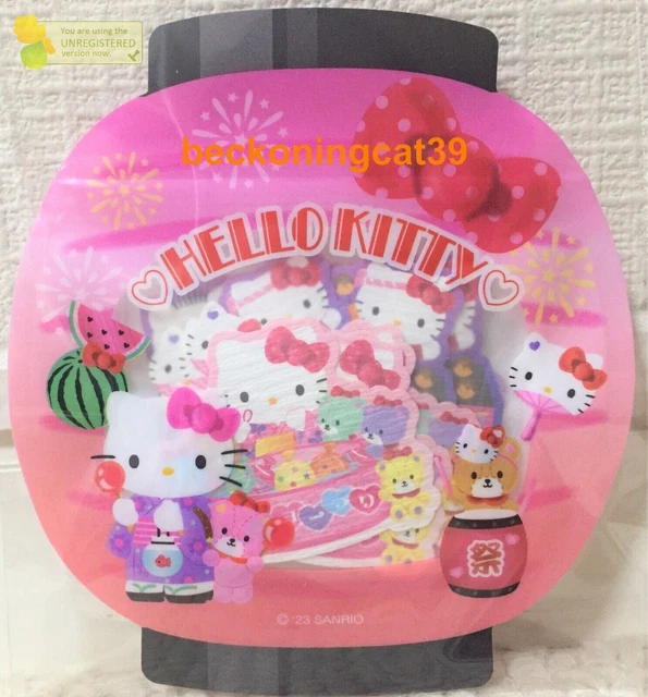 Sanrio Original Character Flake Sticker 30 Hello Kitty Lantern Estate 2023...