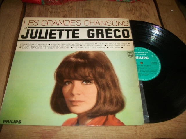 vinyle 33 tours, les grandes chansons de juliette greco, parlez moi d'amour vinyle 33 tours, les grandes chansons de juliette greco, parlez moi d'amour