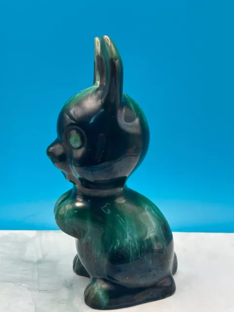 Vintage Blue Mountain Pottery Bunny Rabbit Green Glaze BMP 2