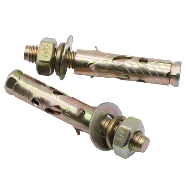 3/8" x 3" Carbon Steel Antiskid Sleeve Anchor Zinc Plated Non-Slip
