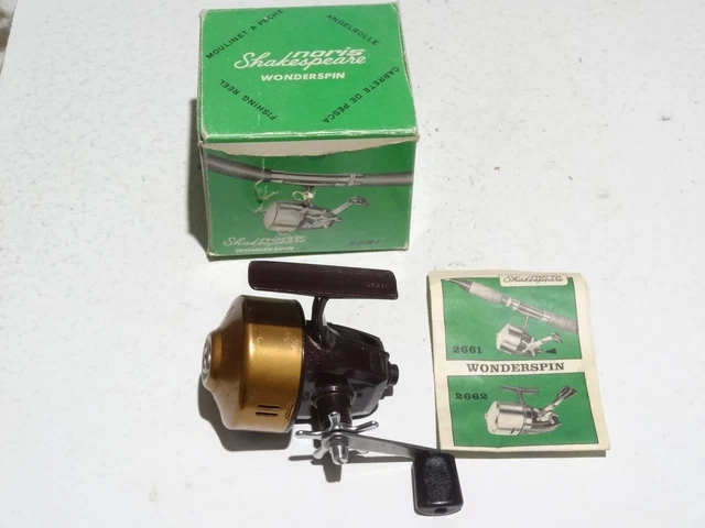 Moulinet de pêche vintage Shakespeare True Blue 1956 Level Wind, modèle