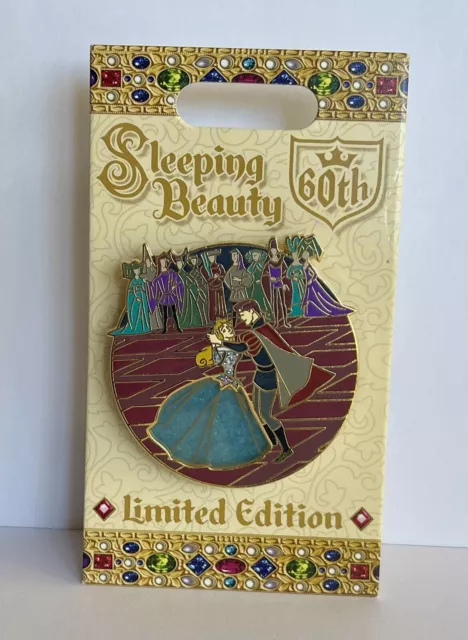 Sleeping Beauty 60th Anniversary 3 Color Spin Pin Disney New LE