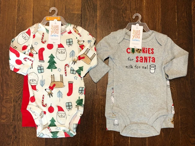 Carters Lot of 2 Baby Size 3 Months Christmas Reindeer Pants Set Outfits