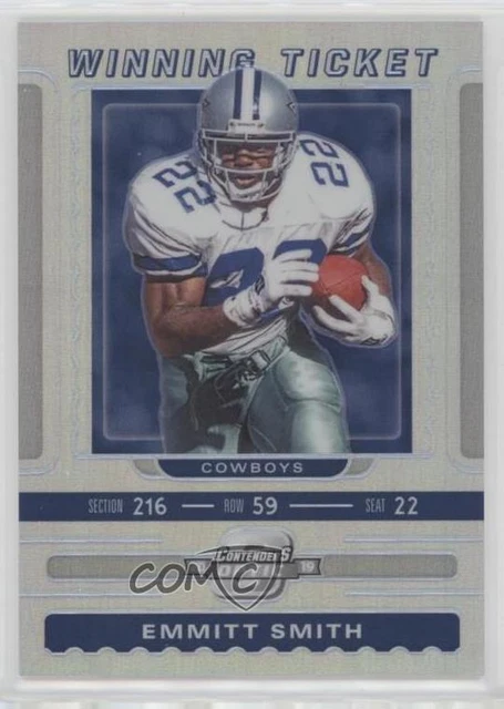 2019 Panini Contenders Optic Winning Tickets /165 Emmitt Smith #WT-ES HOF