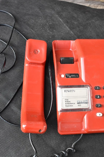 Vintage 1980 Red GPO Viscount R110 Push Button Telephone.Good Working Condition. 3